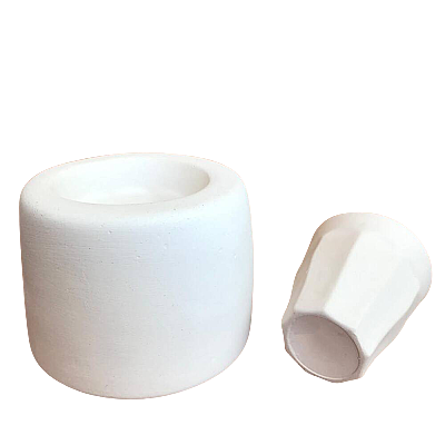 EK022 Alçı Kalıp - Seramik Döküm Kalıbı Dilimli Bardak Mini 6,5cm - 2