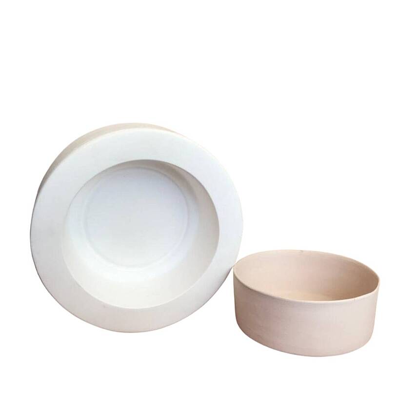 EK050 Alçı Kalıp - Seramik Döküm Kalıbı Sır Ayaklı Silindir Kase 17X7,5cm - 1