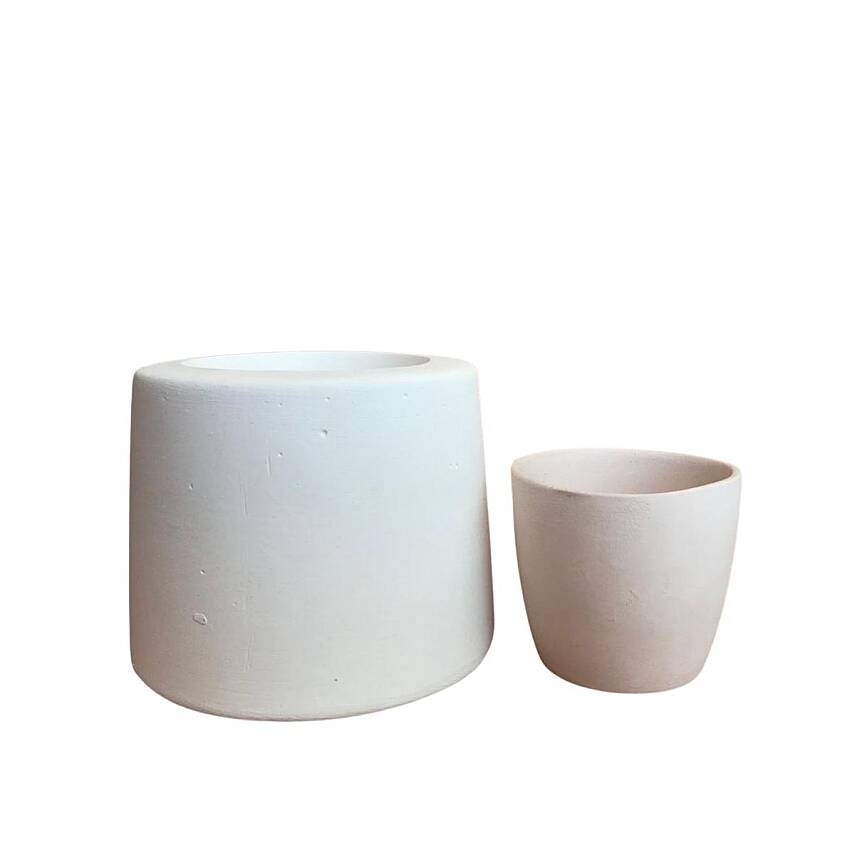 EK055 Alçı Kalıp - Seramik Döküm Kalıbı Tombul Fincan 5,5x6,5cm - 3