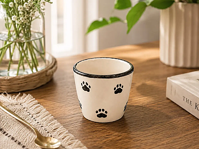 EK055 Alçı Kalıp - Seramik Döküm Kalıbı Tombul Fincan 5,5x6,5cm - 4