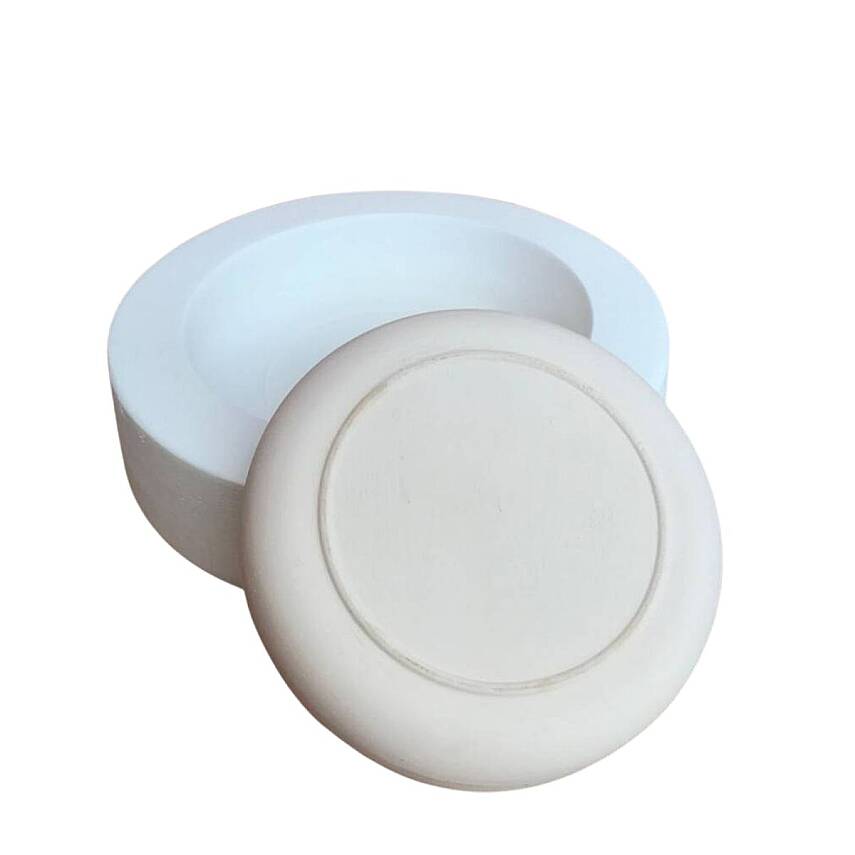 EK074 Alçı Kalıp - Seramik Döküm Kalıbı İnce Sır Ayaklı Alçak Kase 12,5x3cm - 2