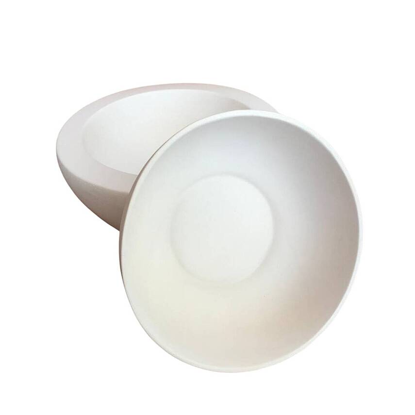 EK076 Alçı Kalıp - Seramik Döküm Kalıbı Sır Ayaklı Büyük Yuvarlak Kase 21x8cm - 3