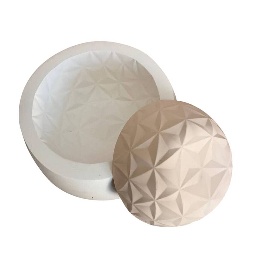 EK096 Alçı Kalıp - Seramik Döküm Kalıbı Kristal Büyük Yuvarlak Kase 23,5x8,5cm - 2