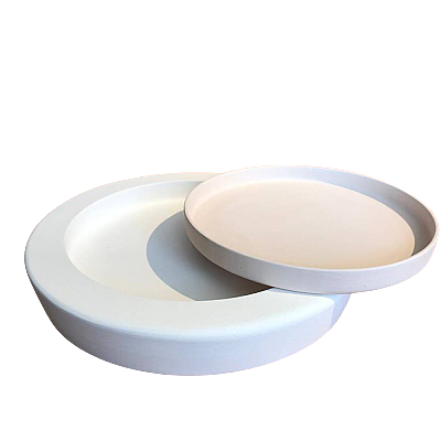 EK120 Alçı Kalıp - Seramik Döküm Kalıbı Yuvarlak Dik Kenarlı Tabak 20cm - 3