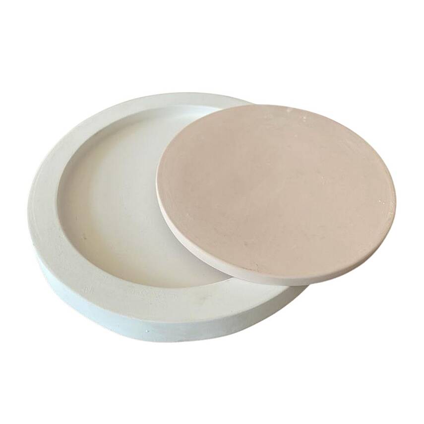 EK128 Alçı Kalıp - Seramik Döküm Kalıbı Yuvarlak Dik Kenarlı Tabak 28cm - 2