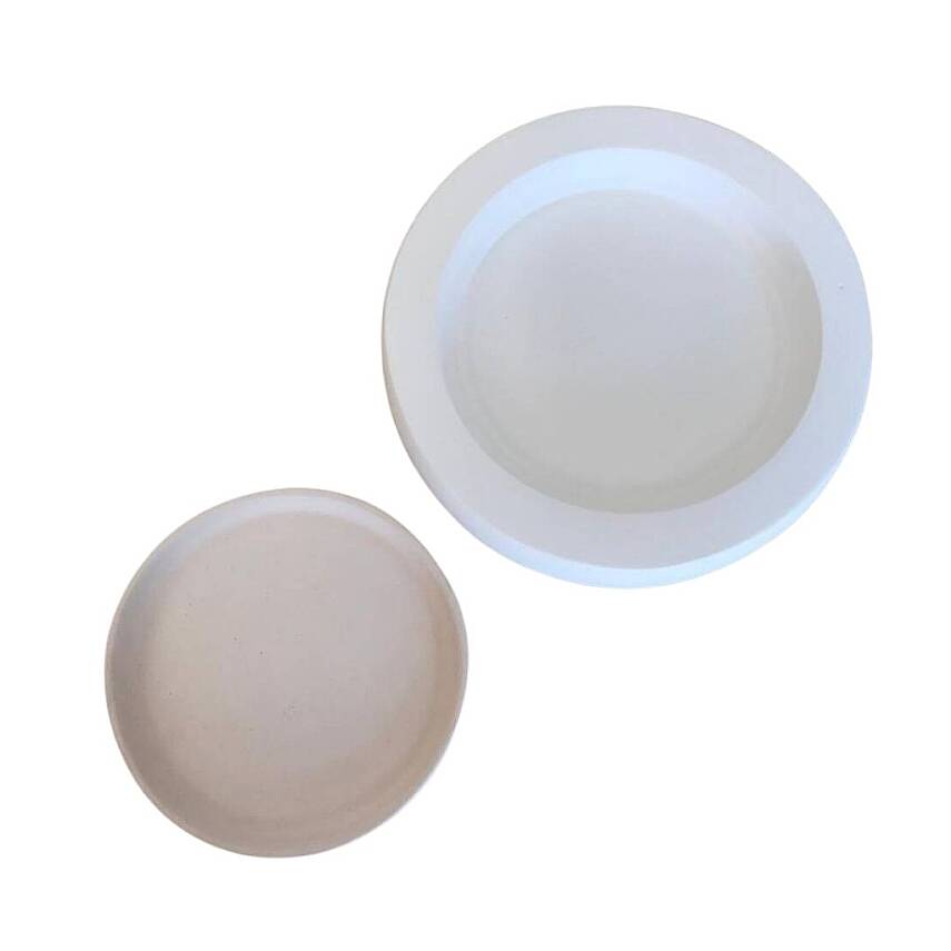EK510 Alçı Kalıp - Seramik Döküm Kalıbı Sır Ayaklı Tabak Kalıbı 2x14,5cm - 2