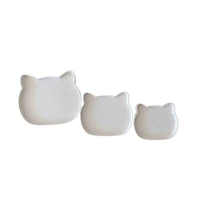 EKA06 Alçı Kalıp - Seramik Döküm Kalıbı Kedi Dik Kenarlı Tabak - 7